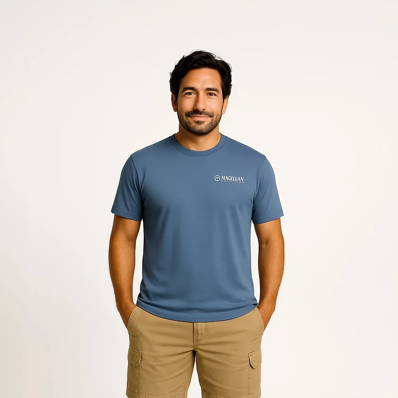 Magellan Outdoors Men's Fishing Rod Flag T-shirt