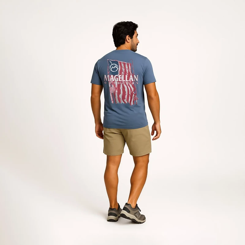 Magellan Outdoors Men's Fishing Rod Flag T-shirt