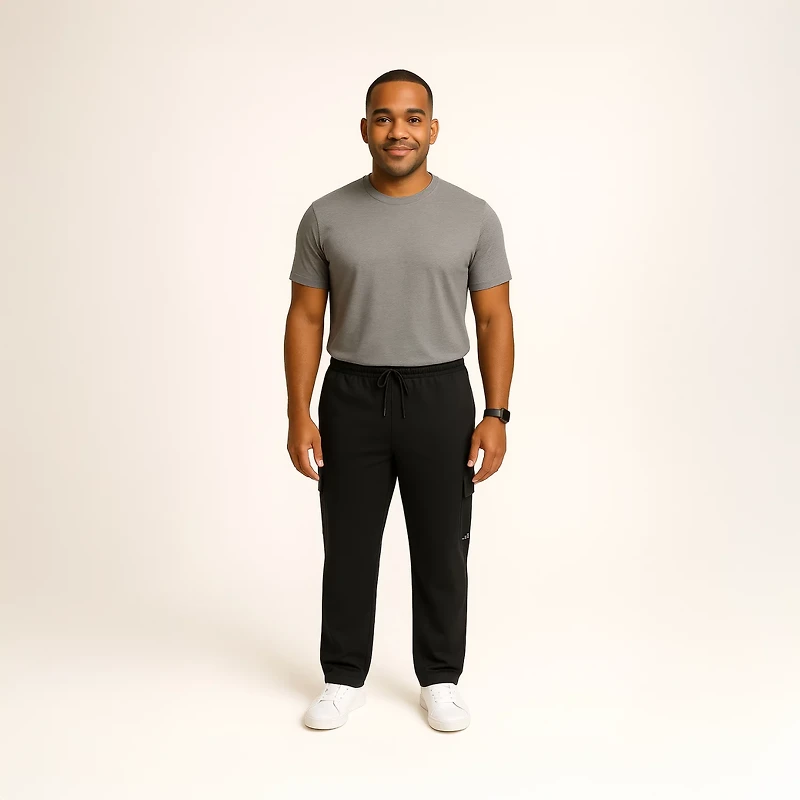 BCG Men's Double Knit Open Leg Cargo Pants