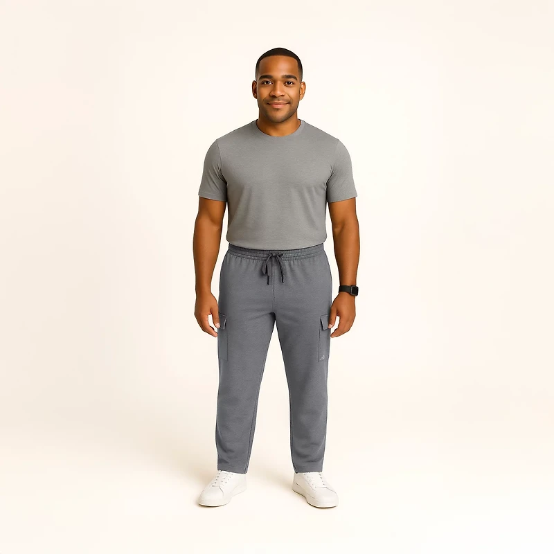 BCG Men's Double Knit Open Leg Cargo Pants