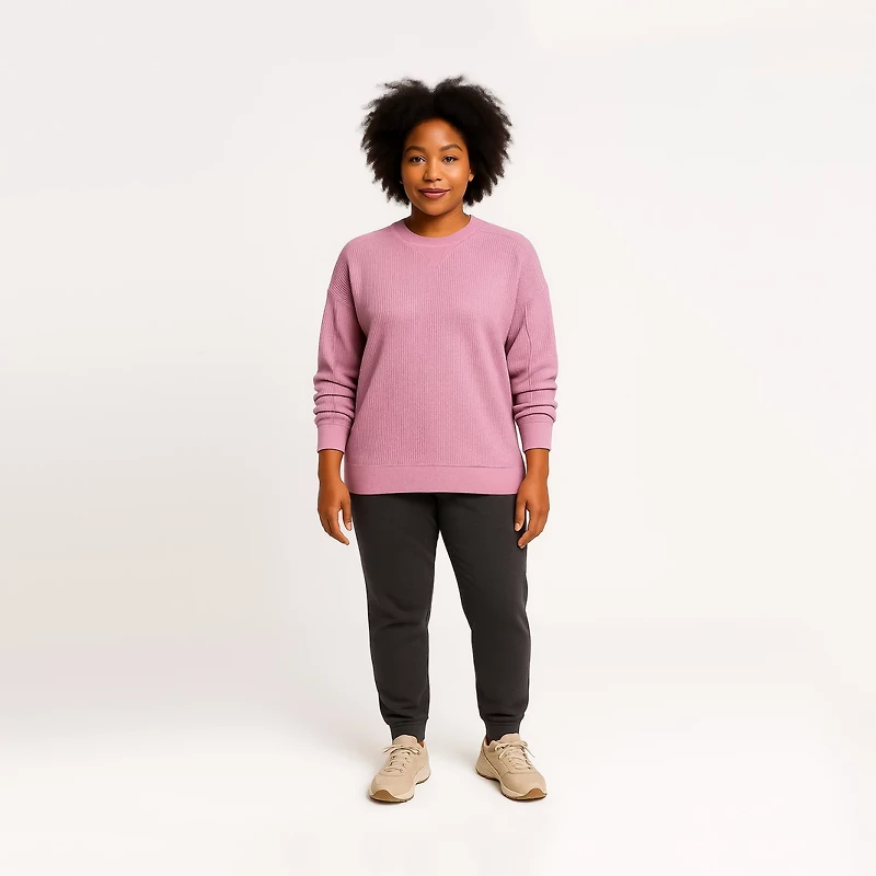 Magellan Outdoors Women's Campfire Crew Neck Ribbed Pullover