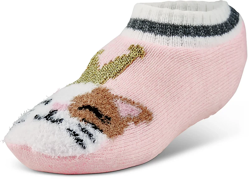 Magellan Outdoors Girls' Sweatercuff Metallic Cat Lodge Slippers