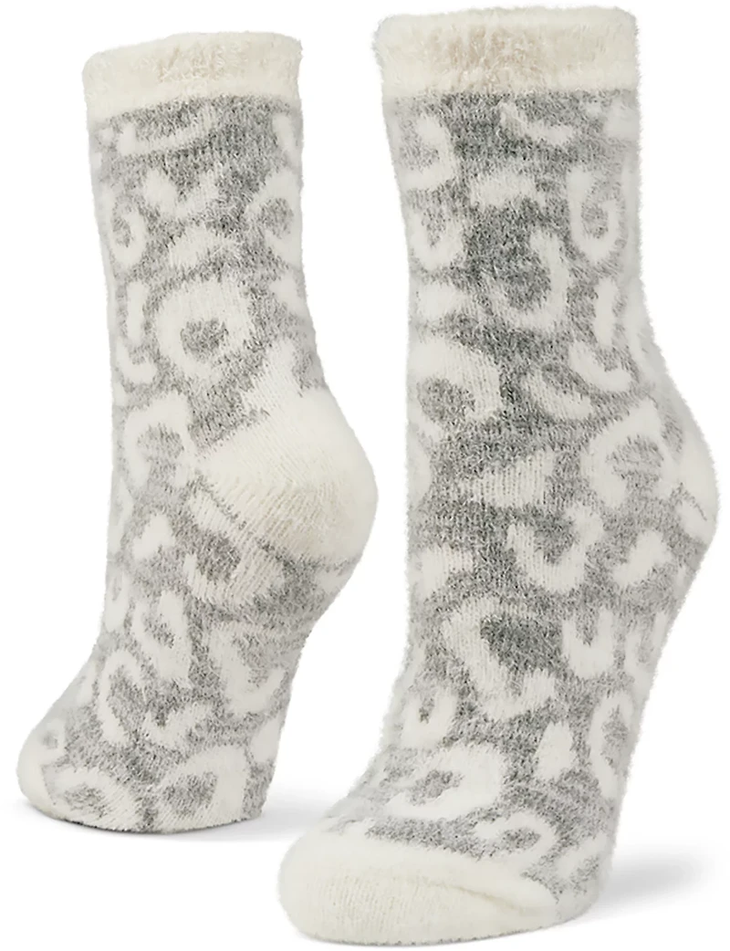 Magellan Outdoors Women's Leopard Lodge Crew Socks