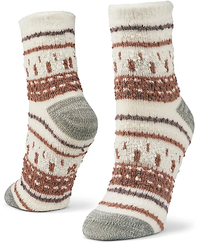 Magellan Outdoors Women's Popcorn Fair Isle Lodge Crew Socks