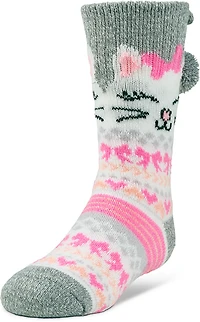 Magellan Outdoors Girls' Kitty Pom Lodge Quarter Socks