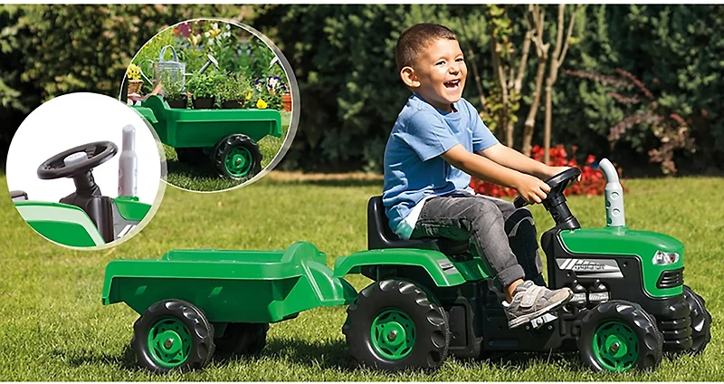 Dolu Pedal Operated Tractor with Trailer