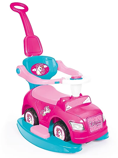 Dolu 4-in-1 Walk and Drive Unicorn Ride On Car