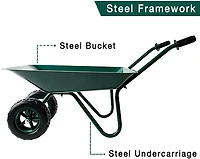 Trimate Metal Wheelbarrow