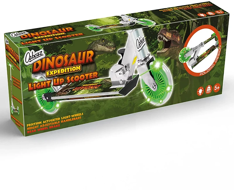 Ozbozz Dinosaur Scooter with Light-Up Wheels