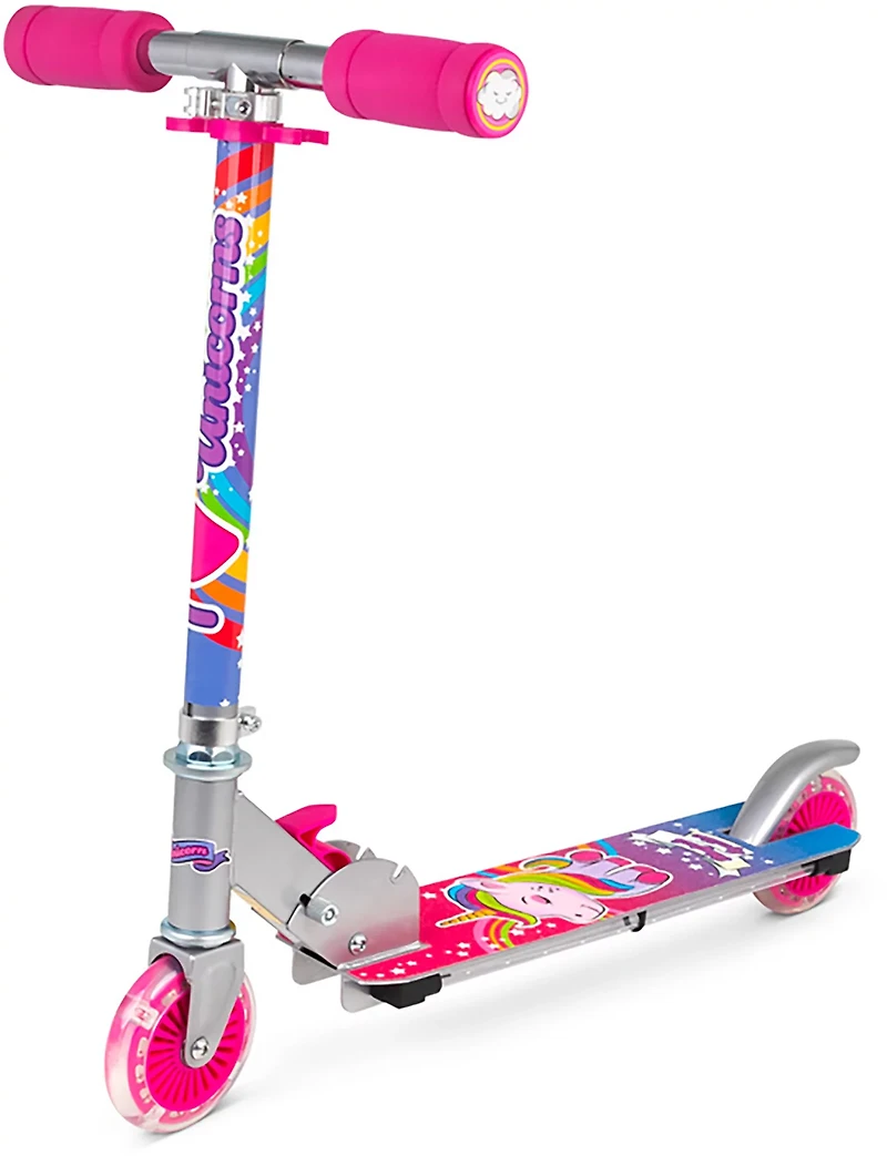 Ozbozz Unicorn Sparkles Flashing Scooter