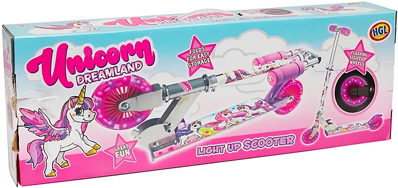 Ozbozz Unicorn Scooter with Light-Up Wheels