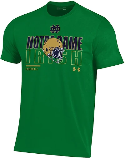 Under Armour Men's University of Notre Dame Football Helmet Graphic T-shirt
