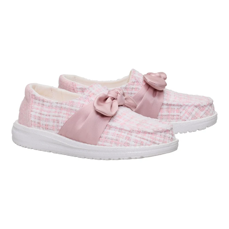 HEYDUDE Girls' Wendy Bow Tweed Shoes