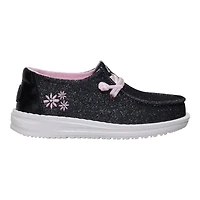HEYDUDE Toddler Girls' Wendy Shimmer Flower Shoes