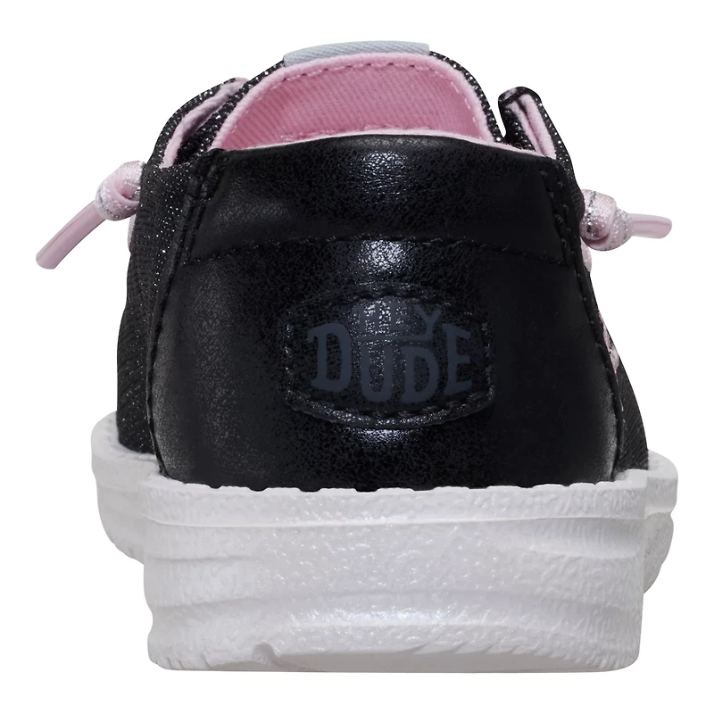 HEYDUDE Toddler Girls' Wendy Shimmer Flower Shoes