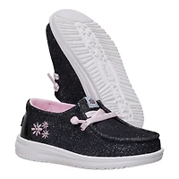HEYDUDE Toddler Girls' Wendy Shimmer Flower Shoes
