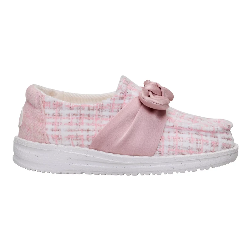 HEYDUDE Toddler Girls' Wendy Bow Tweed Shoes
