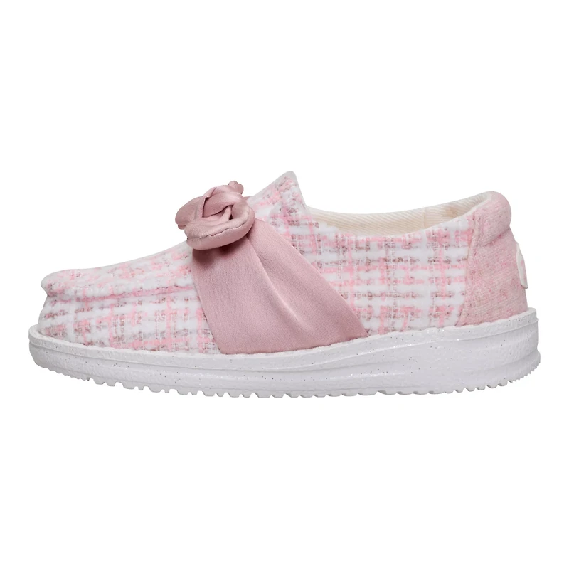 HEYDUDE Toddler Girls' Wendy Bow Tweed Shoes