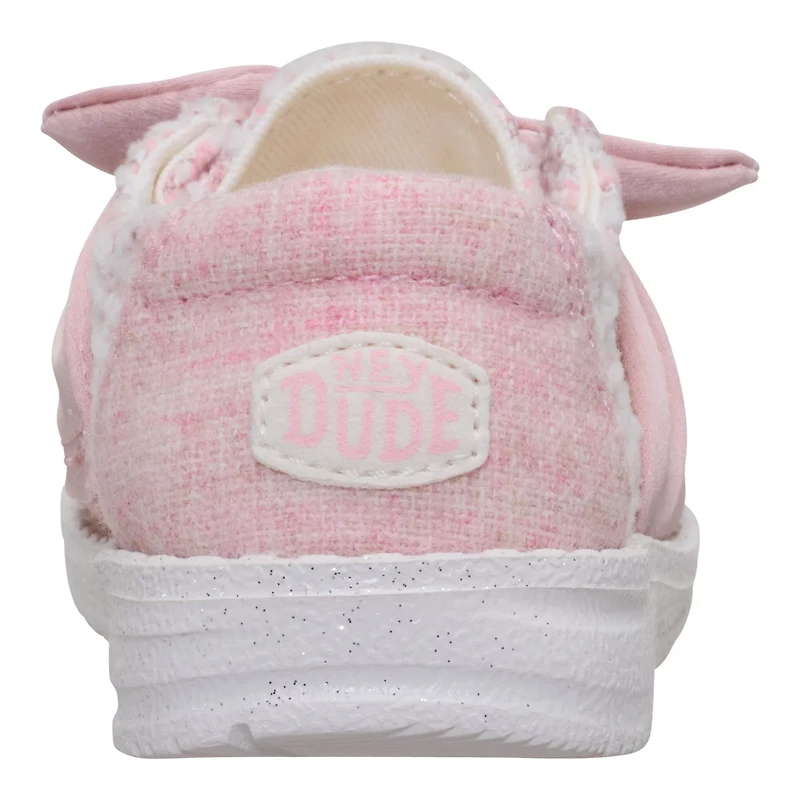 HEYDUDE Toddler Girls' Wendy Bow Tweed Shoes
