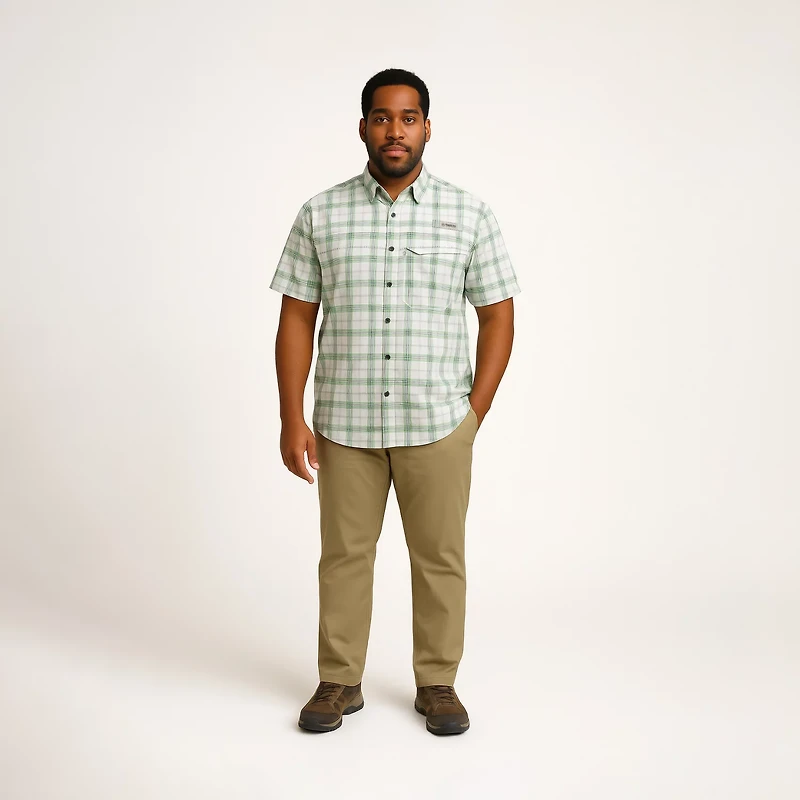 Magellan Outdoors Men's Caddo Lake Plaid Fishing Button-Down Shirt