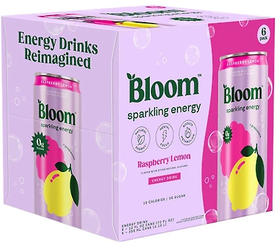 Bloom Nutrition Sparkling Energy Drinks 6-Pack