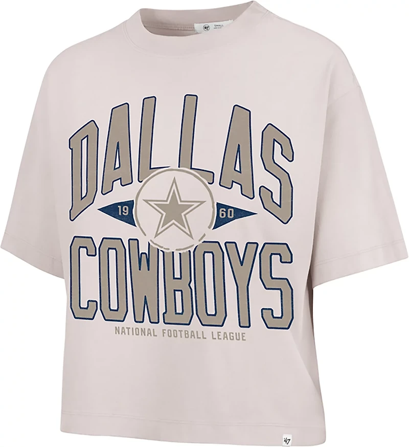 '47 Women's Dallas Cowboys Windthrow Ravine Crop Graphic T-shirt