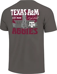 Image One Men's Texas A&M Stadium Statue Scene DS T-shirt