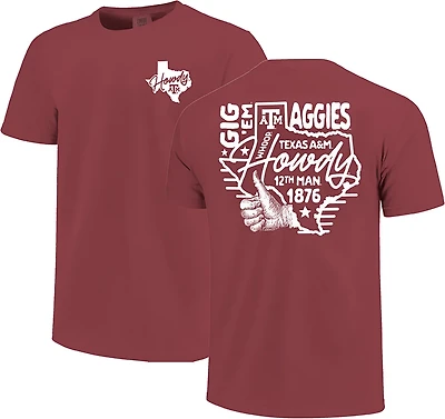 Image One Men's Texas A&M Drawn State Phrases DS T-shirt