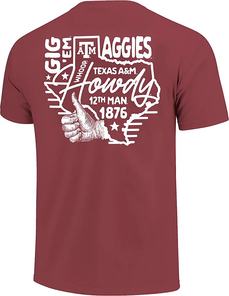 Image One Men's Texas A&M Drawn State Phrases DS T-shirt