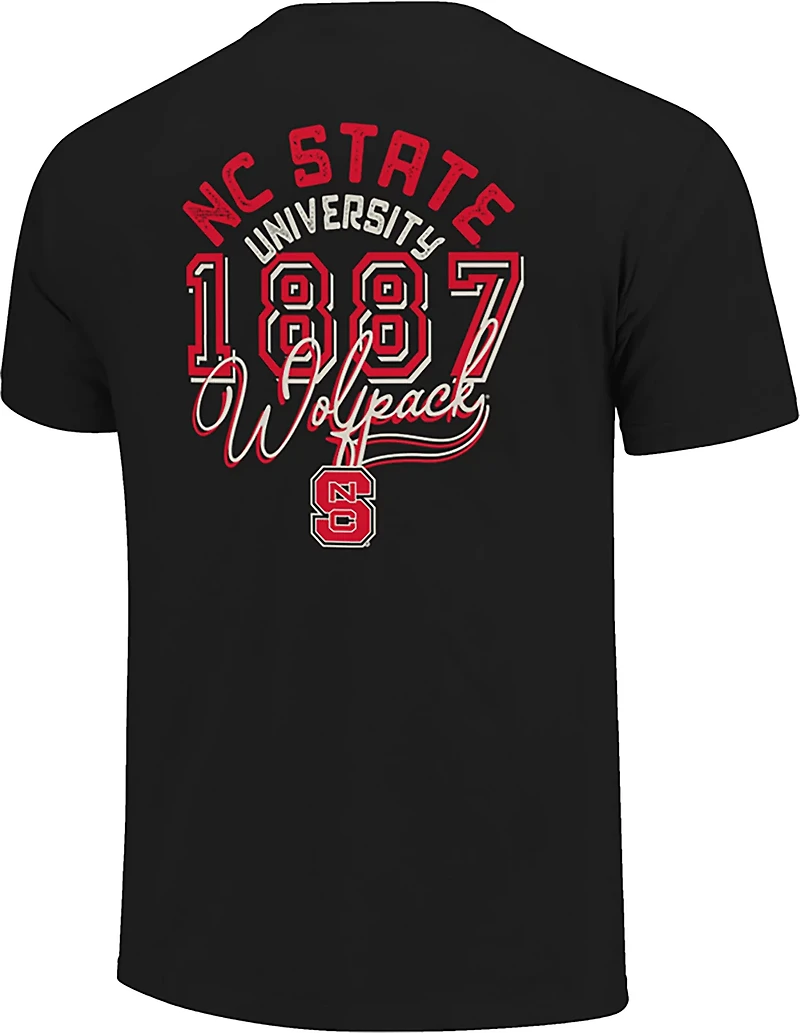 Image One Men's NC State Established Script Sign DS T-shirt