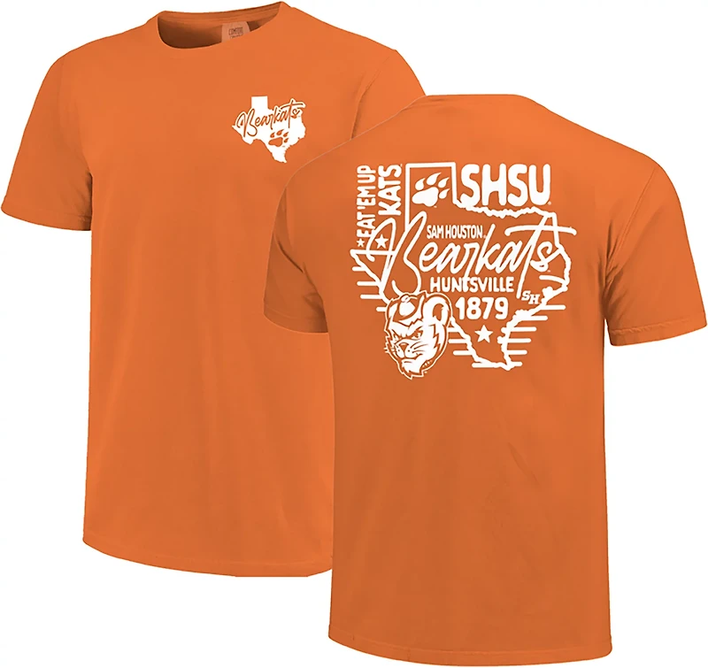 Image One Men's Sam Houston State Drawn State Phrases DS T-shirt