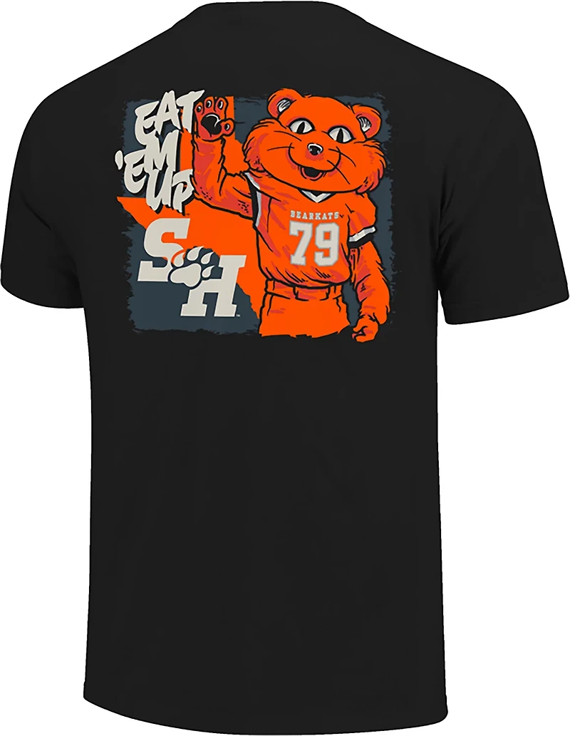 Image One Men's Sam Houston State Mascot Wave Phrase DS T-shirt