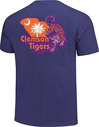 Image One Men's Clemson Tiger State Outline DS T-shirt