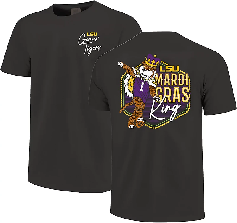 Image One Men's LSU Mardi Gras King DS T-shirt