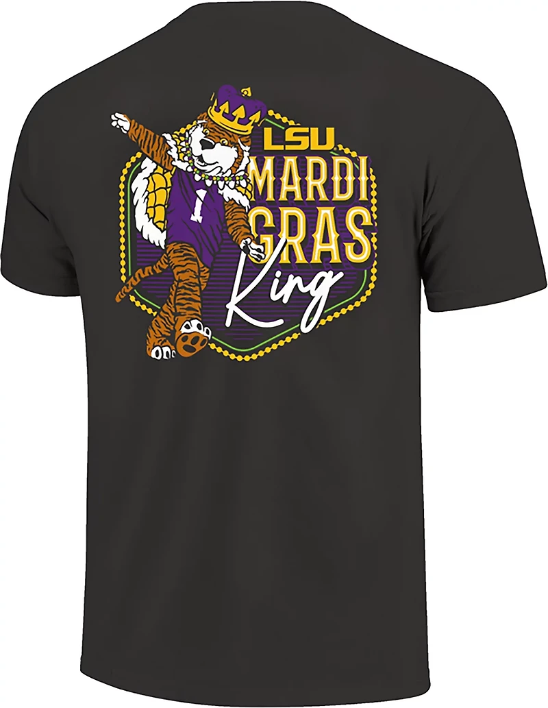 Image One Men's LSU Mardi Gras King DS T-shirt