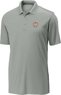 Bayou Apparel Men's Louisiana State University Tiger Head Solid Polo Shirt