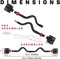 PRCTZ Modular Weight Training Arm Curl Bar Adapter