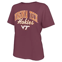 WILDCAT RETRO Women's Virginia Tech Arch Script Boxy T-shirt