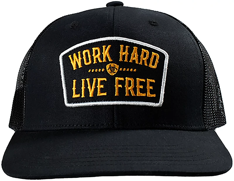 Ariat Men's Work Hard Live Free Patch Cap