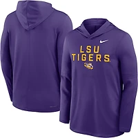 Nike Men's LSU Dri-FIT Team Over Logo LWT Long Sleeve Hoodie Top