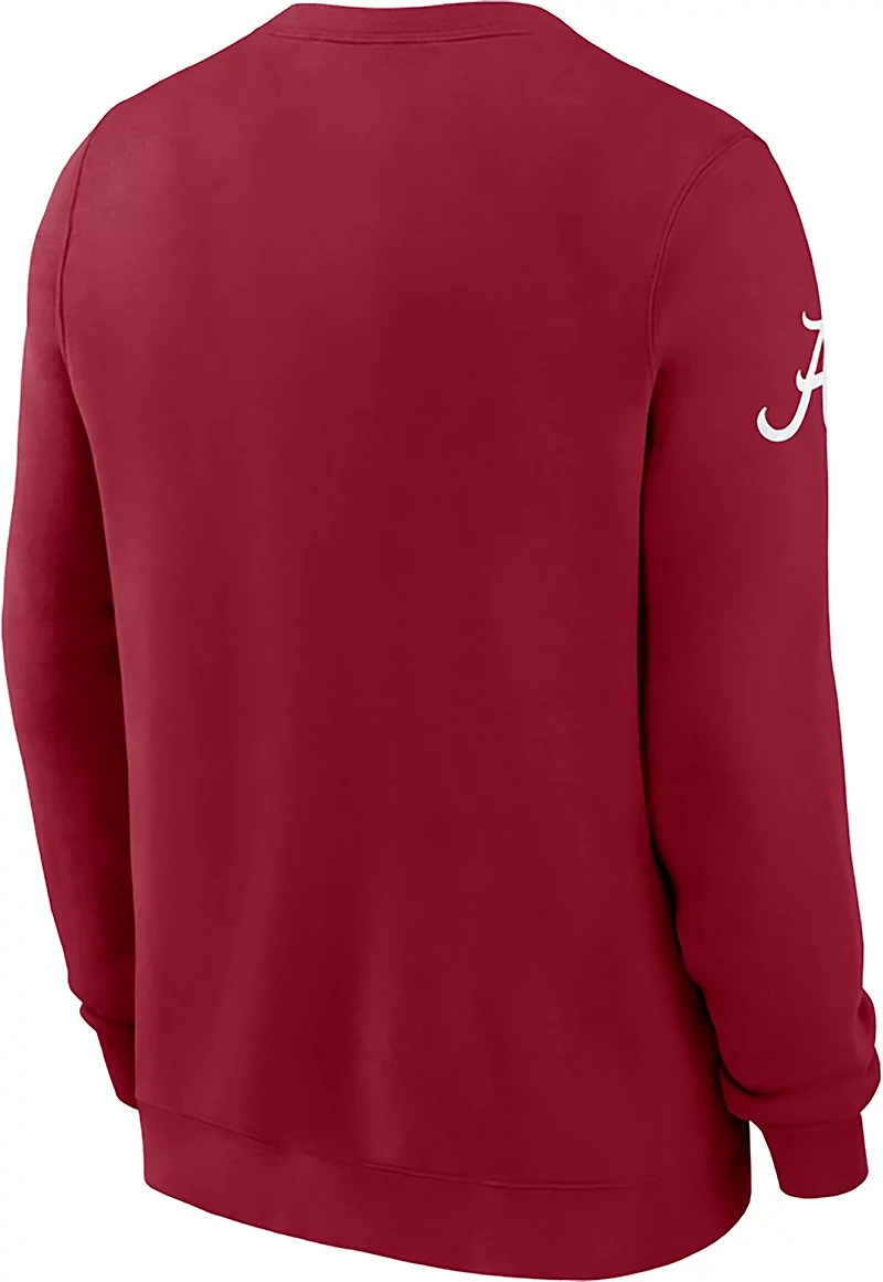 Nike Men's Alabama Block Team Fleece Club Crew Sweatshirt