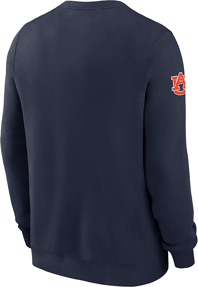 Nike Men's Auburn Block Team Fleece Club Crew Sweatshirt