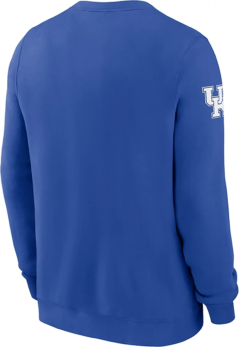 Nike Men's Kentucky Block Team Fleece Club Crew Sweatshirt