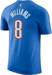 Nike Men's Oklahoma City Thunder Jalen Williams Icon Essential Name & Number Short Sleeve T-shirt