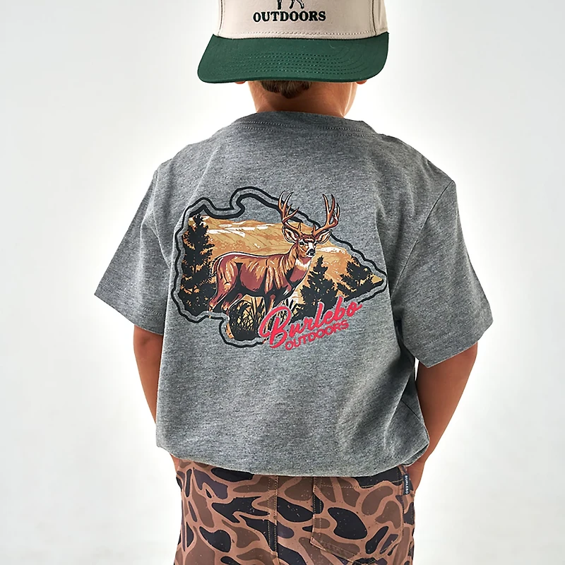 BURLEBO Boys' Hill Country Buck Short Sleeve T-shirt