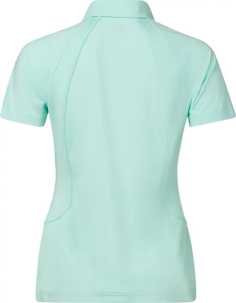 BCG Women's Tennis Piped Zip Polo Shirt