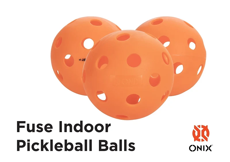 Onix Fuse Indoor Pickleball Balls 3-Pack
