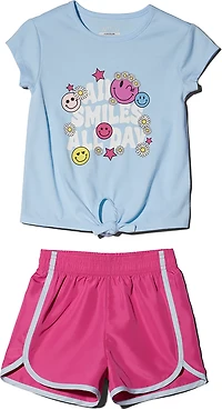 BCG Girls' 4-6X All Smiles Short Sleeve 2-Piece Set