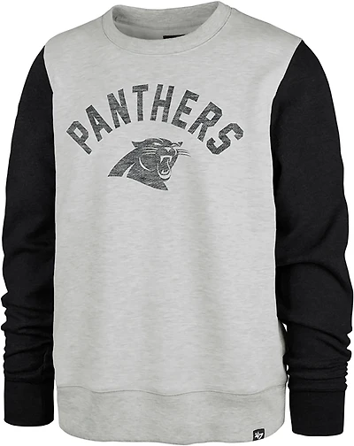'47 Men's Carolina Panthers Fells Boulevard Crew Long Sleeve Sweater