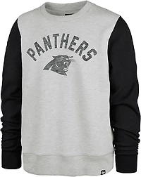 '47 Men's Carolina Panthers Fells Boulevard Crew Long Sleeve Sweater